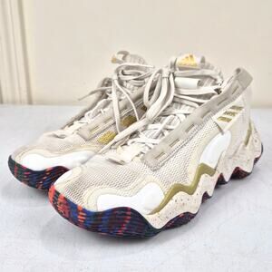 Adidas Exhibit B Mid Basketball Shoes Size Womens 8 Gold Metallic Candace Parker